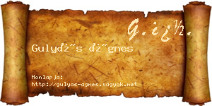 Gulyás Ágnes névjegykártya